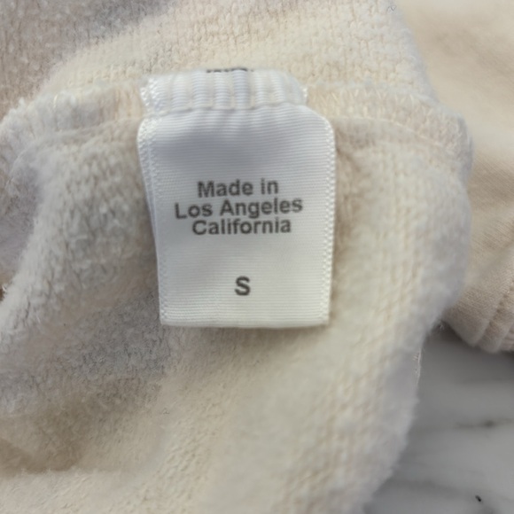 Women's Clare V. Ruffle Shoulder Sweatshirt in Cream, Size S - Picture 4 of 11